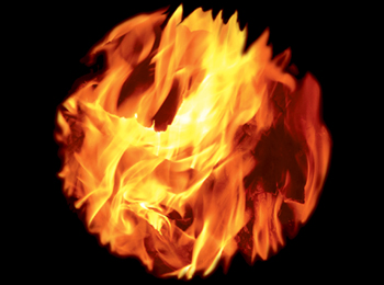 Bright Fire Up Close